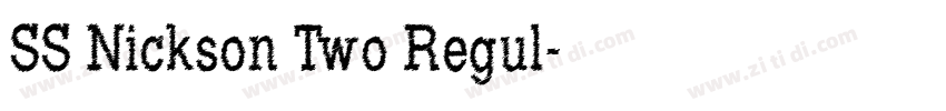 SS Nickson Two Regul字体转换